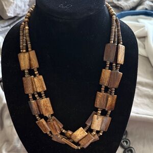 Bead lovers Horn 3. strands Necklace great for taking apart to make jewelry